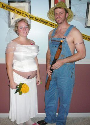 Hillbilly pregnancy husband and wife costume