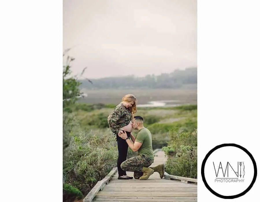 military maternity photo shoot