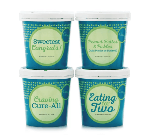 four custom pregnancy ice creams