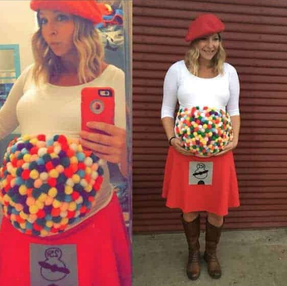 Gumball machine pregnancy Halloween costume