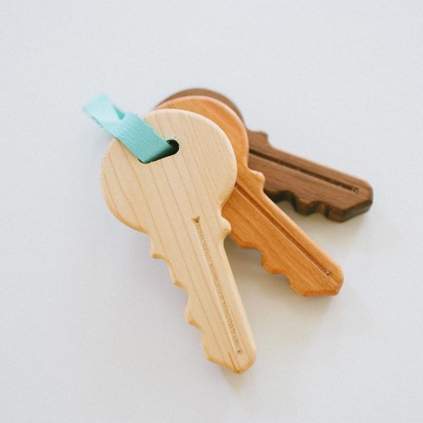 Wooden Key Teether