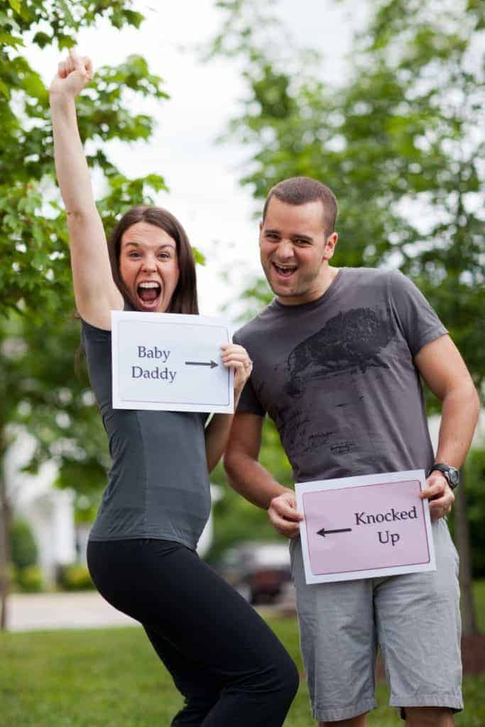 Here are 60 of the best pregnancy announcement ideas and cute ways to announce your pregnancy. Includes fun (and funny) ideas and photos.