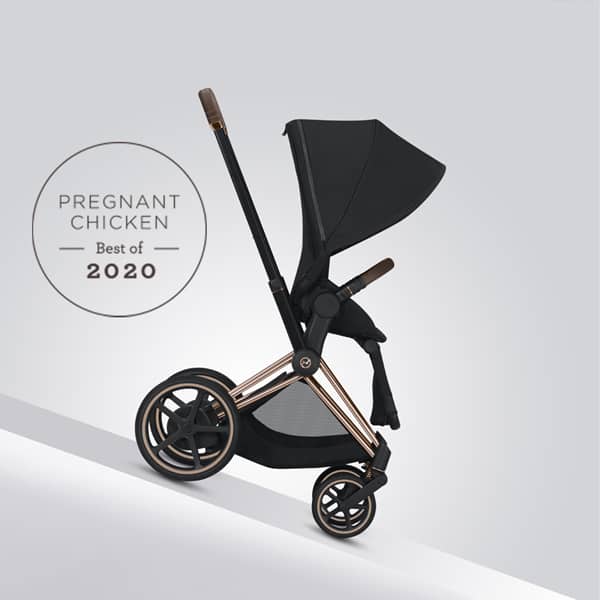 CYBEX e-Priam stroller going down an incline