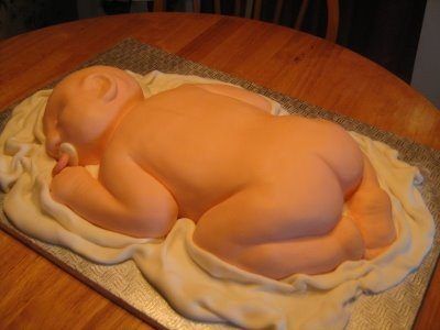 sleeping baby cake