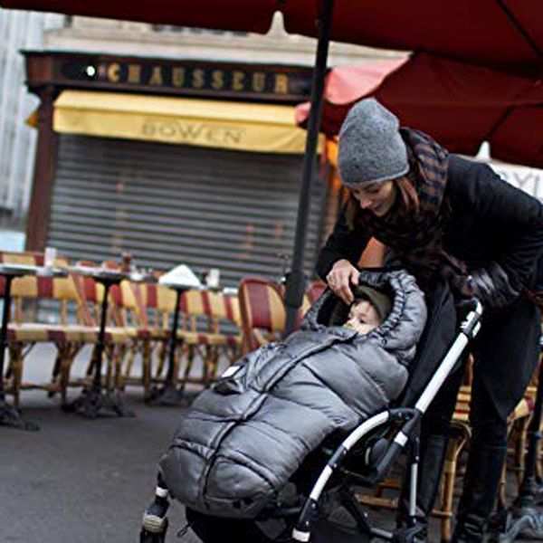 stroller bunting bag for baby on a walk with mom