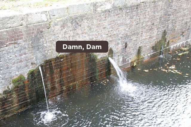 water breaking dam