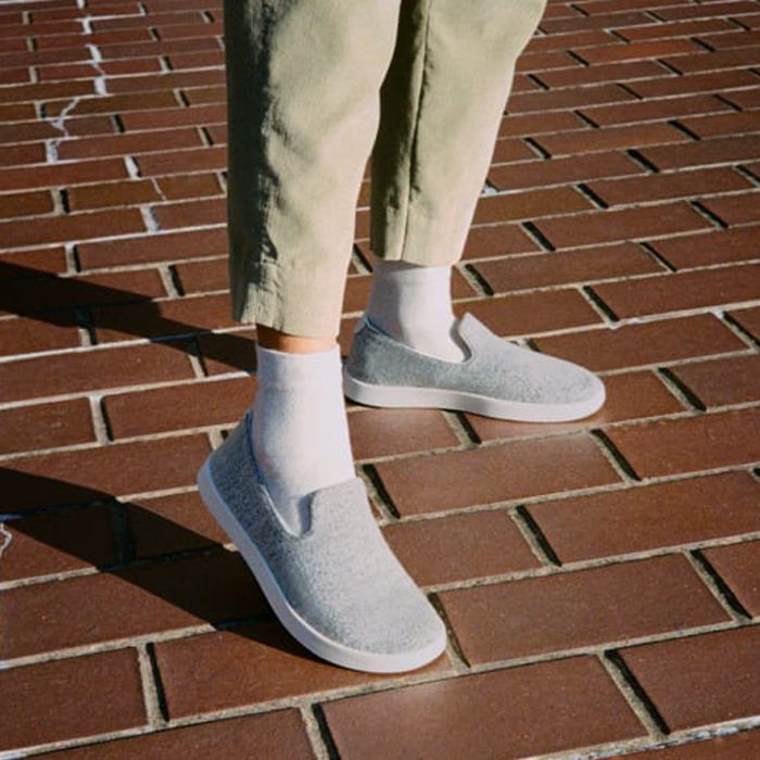 Gray Allbirds wool laungers