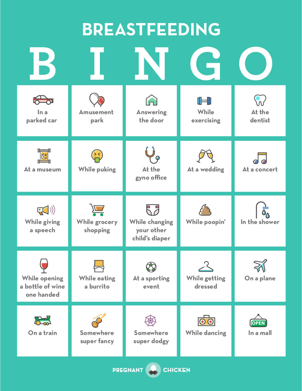 breastfeeding bingo