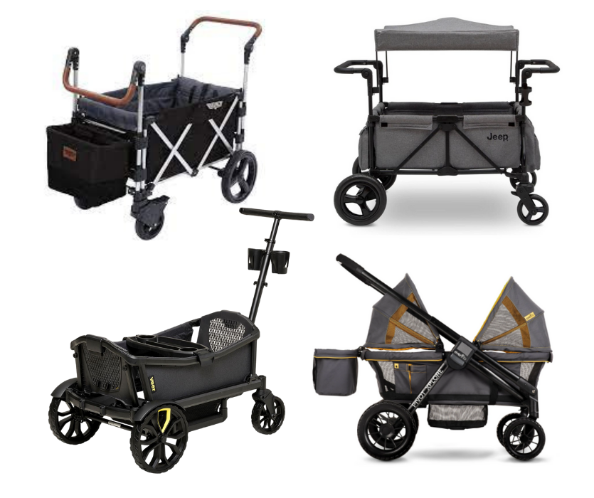 keenz wagon, jeep wagon, veer stroller wagon and evenflo pivot comparison