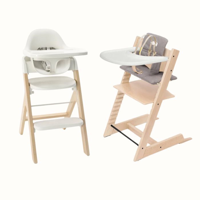 mockingbird high chair with beechwood tripp trapp high chair